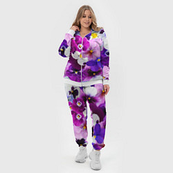 Женский 3D-костюм CHARMING PANSIES, цвет: 3D-белый — фото 2