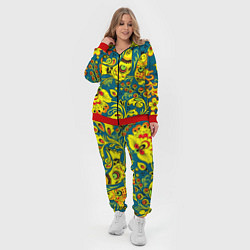 Женский 3D-костюм Хохломская Роспись Две Птицы, цвет: 3D-красный — фото 2