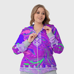 Женский 3D-костюм Славянская рубаха с разводами, цвет: 3D-меланж — фото 2