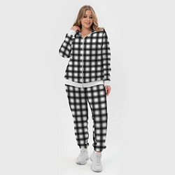 Женский 3D-костюм Black and white trendy checkered pattern, цвет: 3D-белый — фото 2
