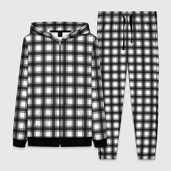 Женский 3D-костюм Black and white trendy checkered pattern, цвет: 3D-черный