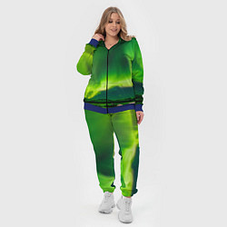 Женский 3D-костюм Абстрактное полярное сияние - Зелёный, цвет: 3D-синий — фото 2