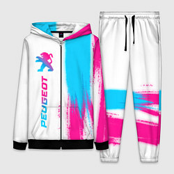 Женский 3D-костюм Peugeot neon gradient style: по-вертикали, цвет: 3D-черный