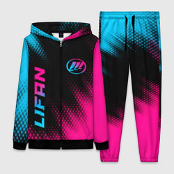 Женский 3D-костюм Lifan - neon gradient: надпись, символ, цвет: 3D-черный