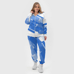 Женский 3D-костюм Геометрия в синем, цвет: 3D-белый — фото 2