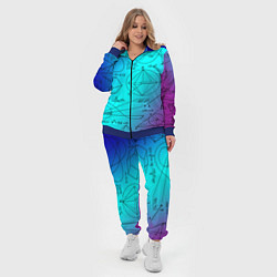Женский 3D-костюм Неоновая формула, цвет: 3D-синий — фото 2