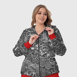 Женский 3D-костюм Металлические предметы, цвет: 3D-красный — фото 2