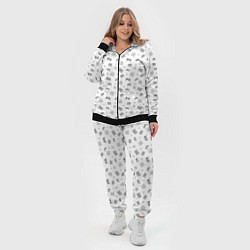 Женский 3D-костюм 90s pattern on white, цвет: 3D-черный — фото 2