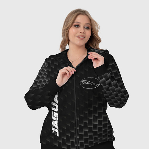 Женский костюм Jaguar карбоновый фон / 3D-Черный – фото 3
