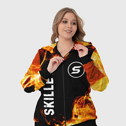 Женский 3D-костюм Skillet и пылающий огонь, цвет: 3D-черный — фото 2