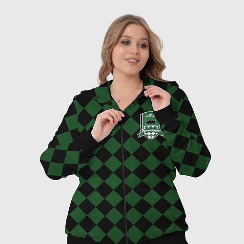 Женский костюм Краснодар черно-зеленая клетка за 4690 ₽ купить в магазине  ПлейПринт (10324684306141)