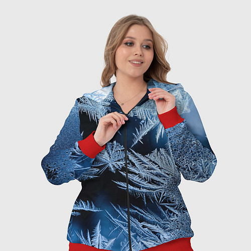 Женский костюм Морозный узор на стекле / 3D-Красный – фото 3