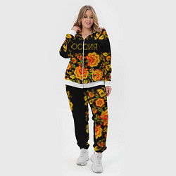 Женский 3D-костюм РОССИЯ роспись хохлома, цвет: 3D-белый — фото 2