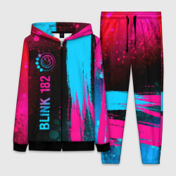 Женский 3D-костюм Blink 182 - neon gradient: по-вертикали, цвет: 3D-черный