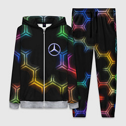 Женский 3D-костюм Mercedes - neon pattern, цвет: 3D-меланж