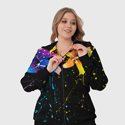 Женский 3D-костюм Цветные лилии, цвет: 3D-черный — фото 2