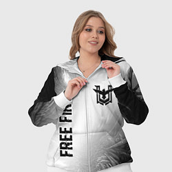 Женский 3D-костюм Free Fire glitch на светлом фоне: надпись, символ, цвет: 3D-белый — фото 2