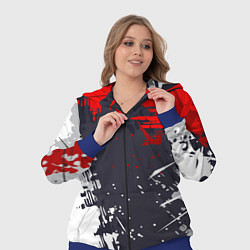 Женский 3D-костюм Абстрактные брызги, цвет: 3D-синий — фото 2