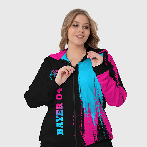 Женский костюм Bayer 04 - neon gradient: по-вертикали / 3D-Черный – фото 3