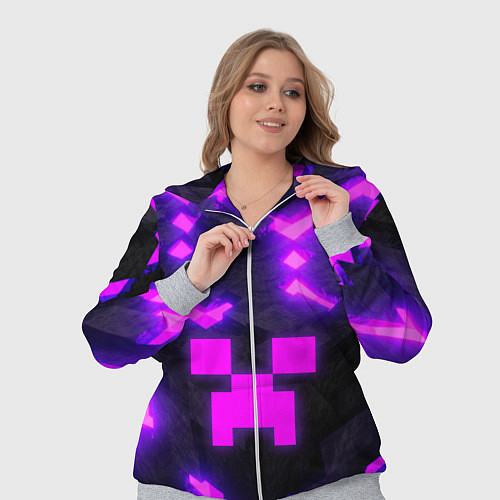 Женский костюм Майнкрафт розовый / 3D-Меланж – фото 3