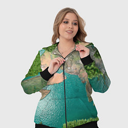 Женский 3D-костюм Карта Земли, цвет: 3D-черный — фото 2