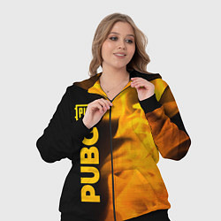 Женский 3D-костюм PUBG - gold gradient: по-вертикали, цвет: 3D-черный — фото 2