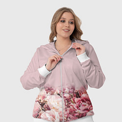 Женский 3D-костюм Нежные розовые цветы в букете, цвет: 3D-белый — фото 2