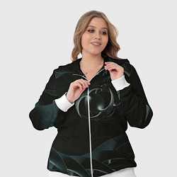 Женский 3D-костюм Изометрическая спираль во тьме, цвет: 3D-белый — фото 2