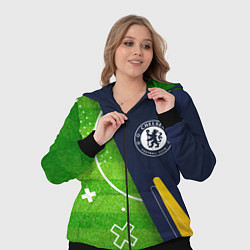 Женский 3D-костюм Chelsea football field, цвет: 3D-черный — фото 2