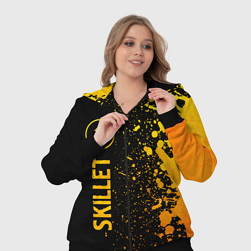 Женский костюм Skillet - gold gradient: по-вертикали / 3D-Черный – фото 3