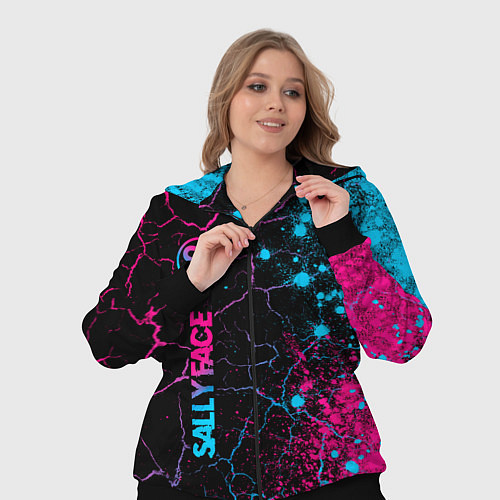 Женский костюм Sally Face - neon gradient: по-вертикали / 3D-Черный – фото 3