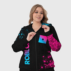 Женский 3D-костюм Roblox - neon gradient: надпись, символ, цвет: 3D-черный — фото 2
