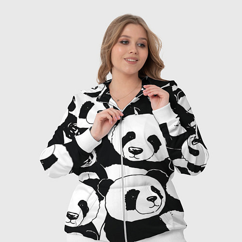 Женский костюм С пандами паттерн / 3D-Белый – фото 3