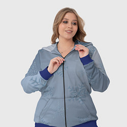 Женский 3D-костюм Серый снег, цвет: 3D-синий — фото 2