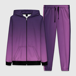 Женский 3D-костюм Пурпурный-лиловый градиент, цвет: 3D-черный
