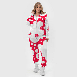 Женский 3D-костюм Красное в белый горошек, цвет: 3D-белый — фото 2