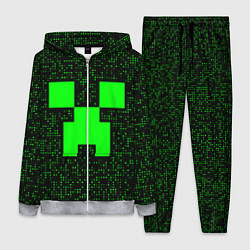 Женский 3D-костюм Minecraft green squares, цвет: 3D-меланж
