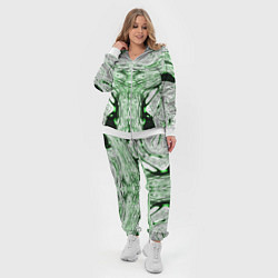 Женский 3D-костюм Зеленый узор, цвет: 3D-белый — фото 2