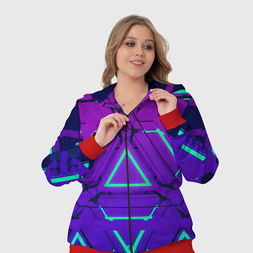 Женский костюм Cyber armor - neon / 3D-Красный – фото 3