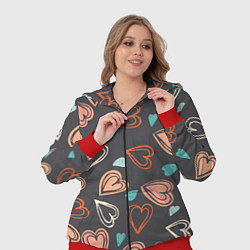 Женский 3D-костюм Много сердец, цвет: 3D-красный — фото 2