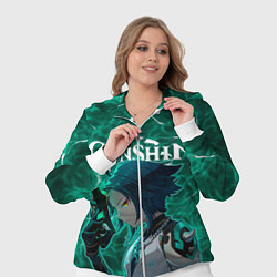 Женский 3D-костюм Сяо на фоне воздушных частиц, цвет: 3D-белый — фото 2