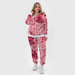 Женский 3D-костюм Чайная пыльная роза - нежно розовый цветок, цвет: 3D-белый — фото 2