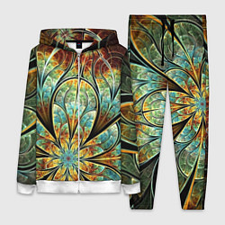 Женский 3D-костюм Изумрудны цветок, цвет: 3D-белый