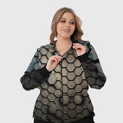 Женский 3D-костюм Сталь и соты, цвет: 3D-черный — фото 2