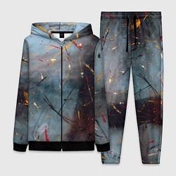 Женский 3D-костюм Тёмно-серый туман и краски, цвет: 3D-черный