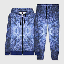Женский 3D-костюм Ледяные линии на синем цвете, цвет: 3D-синий
