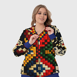 Женский 3D-костюм Русский узор крестиком, цвет: 3D-синий — фото 2