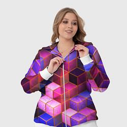 Женский 3D-костюм Цветные кубики, цвет: 3D-белый — фото 2