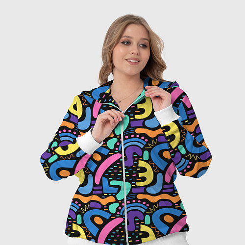 Женский костюм Multicolored texture pattern / 3D-Белый – фото 3