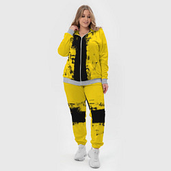 Женский 3D-костюм Вертикальная черно-желтая полоса Cyberpunk 2077, цвет: 3D-меланж — фото 2